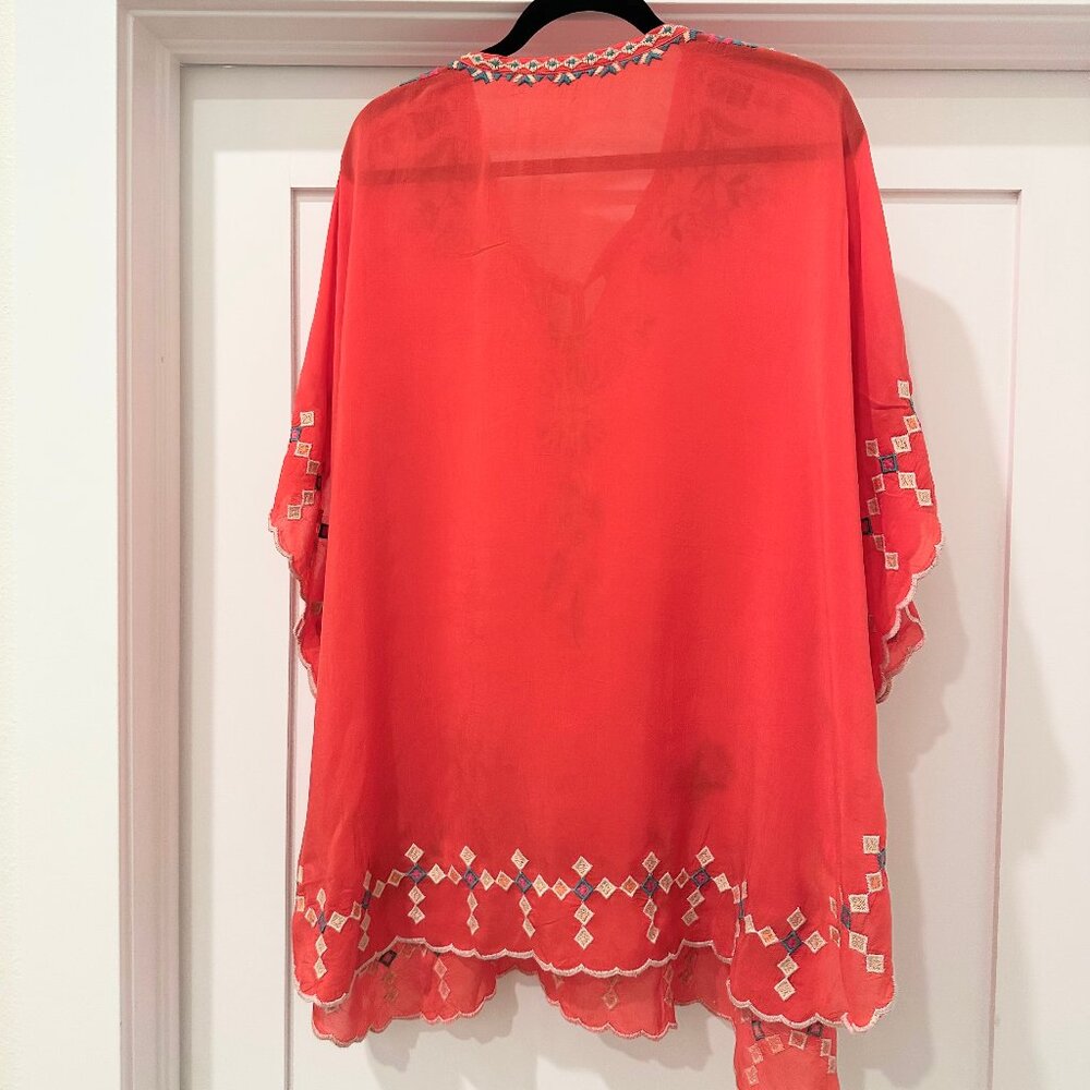 Johnny Was Embroidered Blouse XL - Picture 2 of 3
